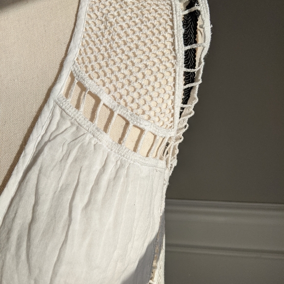 Free people long white flowy wrap shirt - Picture 9 of 10